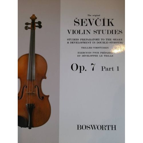 Sevcik Exercices Pour Prparer Le Trille . Volumes Op 7 Part 1 , Part 2 Ensemble Les 2 Cahiers
