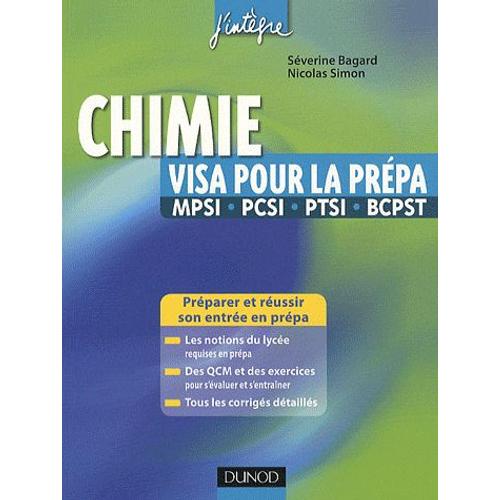 Chimie, Visa Pour La Prépa Mpsi, Pcsi, Ptsi, Bcpst | Rakuten