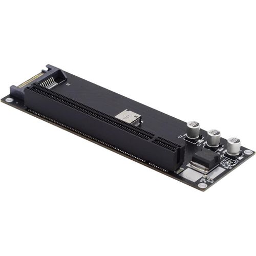 SFF-8612 SFF-8611 vers PCIE PCI-Express 16x 4X Adaptateur avec port d'alimentation SATA pour carte graphique mre