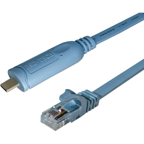 SH-RJ45B USB C vers RJ45 Cble de Console Avec FTDI Puce pour Routeur Cisco NETGEAR/Switches Support MacBook Pro/Air 2018 et Autres USB-C d'Ordinateurs Portables.[F710]