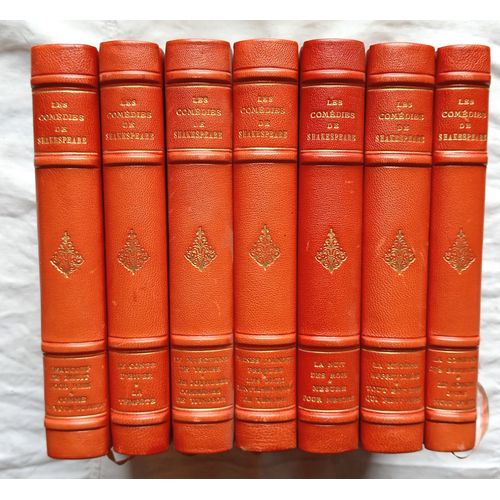 Shakespeare, Les Comdies, Union Latine D'editions, 1952, 7 Tomes (Complet), Traduites Par Suzanne Bing Et Jacques Copeau, Illustres Par Berthold Mahn, dition Numrote   