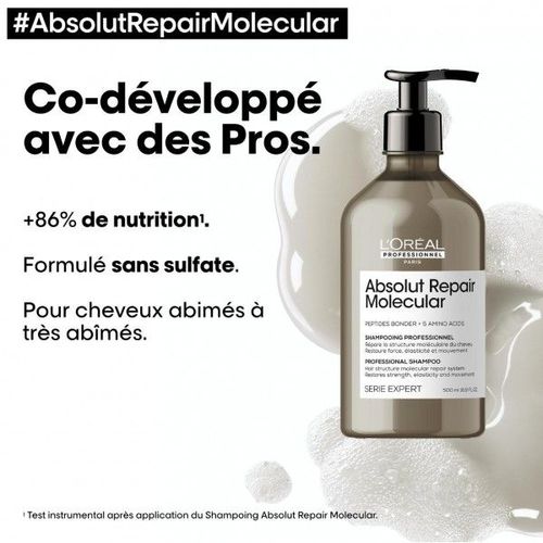 Shampooing Absolut Repair Molecular L'oral Professionnel 500ml
