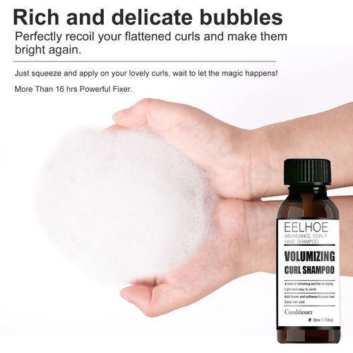 Shampooing Volumisant Pour Cheveux Boucls, Traitement  La Kratine, Rparation Des Cheveux, Rendre Le Cuir Chevelu Plus Doux, Nourrissant, Hydratant, Soin Moelleux, 50ml