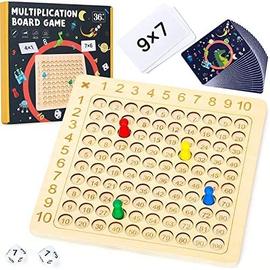Jeux de Plateau Table de Multiplication en Bois, Tableau de Multiplication  Jeu de Société de Multiplication Montessori, pour Les Enfants Jouets