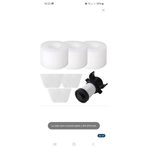 Shark IONFlex XPREMF100 IF200 Aspirateur  main IF200 Ensemble de filtres HEPA ponge Lavable Accessoires de remplacement