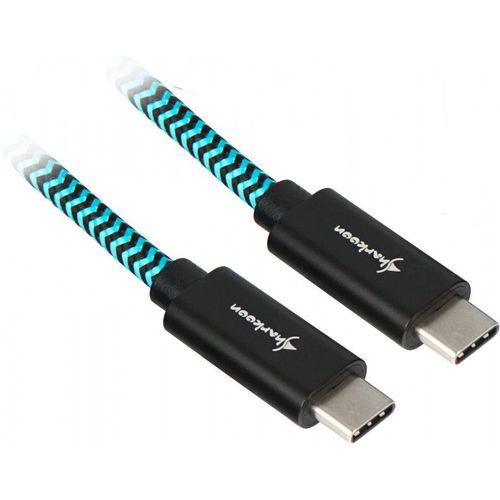 Sharkoon Usb 3.1 C-C Bk/Bu 0.5m | Alu + Braid