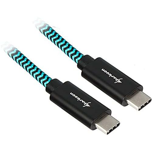 Sharkoon Usb 3.1 C-C Bk/Bu 1.0m | Alu + Braid