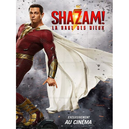 Shazam! La Rage Des Dieux (Shazam! Fury Of The Gods) - Vritable Pr-Affiche De Cinma Plie - Format 120x160 Cm - De David F. Sandberg Avec Zachary Levi, Asher Angel - 2023