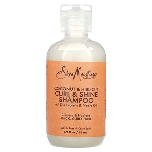 Sheamoisture Shampooing Boucles Et Brillance, Cheveux pais Et Boucls, Noix De Coco Et Hibiscus, 95 Ml