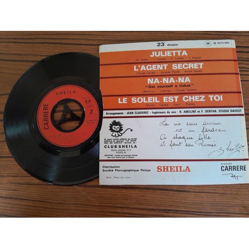 Sheila 45t Export Julietta - 