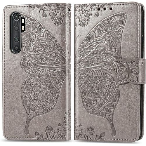 Shell Mobile Botier De Portefeuille Pour Xiaomi Mi Note 10 Lite Pare Chocs Antichoppes Botier Portefeuille De Portefeuille/Bracelet De Poignet/tui  Motif De Papillon Floral Portefeuille .Tl