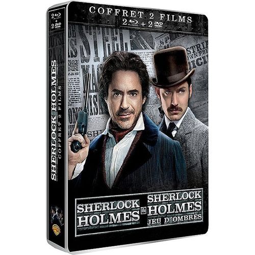 Sherlock Holmes + Sherlock Holmes 2 : Jeu D'ombres - Pack Collector Botier Steelbook - Blu-Ray
