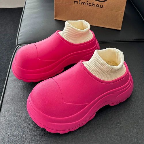 Shevales-Pantoufles  Semelle Optique En Fourrure Pour Femmes,Chaussures Chaudes En Coton Pour La Maison,Pantoufles En Peluche,Toboggans D'intrieur Non Alds,Mode Extrieure,Hiver