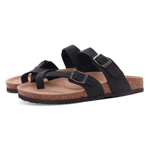 Shevales-Pantoufles Sabots En Daim Pour Femmes,Mules En Lige Souple,Pantoufles De Maison  Enfiler,Sandales D'extrieur Classiques  La Mode - 36