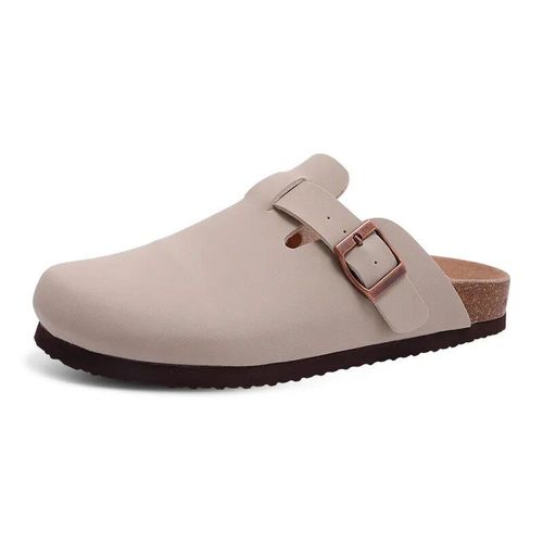 Shevales-Pantoufles Sabots En Daim Pour Femmes,Mules En Lige Souple,Pantoufles De Maison  Enfiler,Sandales D'extrieur Classiques  La Mode - 40