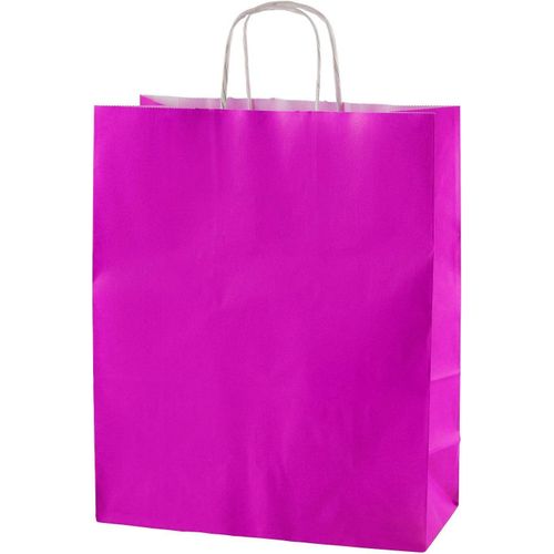 Shiba-10 Sacs En Papier Fuchsia Avec Poignes \U2013 Sacs Cadeaux En Papier Colors \U2013 Sacs De Transport En Papier Pour Le Sho[4