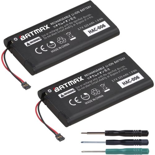 Shiba-2pcs Hac-006 Batterie Replacement Avec Outils Pour Nintendo Switch Joy-Con Controller Hac-A-Jcl-C0, Hac-A-Jcr-C0, Hac-015, H[9