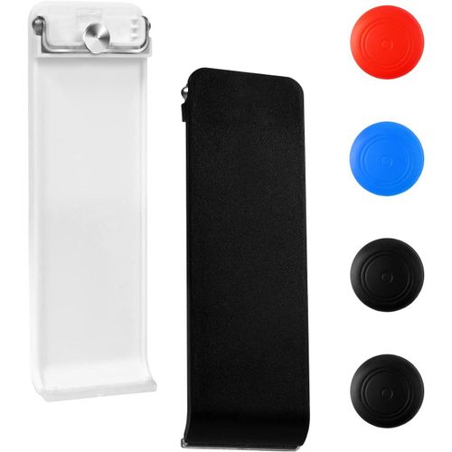 Shiba-2pcs Support Arrire Pour Nintendo Switch, Support De Coque Avec 4 Capuchon De Poigne De Pouce Pour Manette Switch Remplace[3