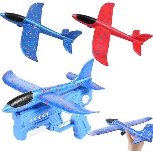 SHIBA-3 Pices Avion Polystyrene Jouet,Avion Polystyrene Planeur Jouet Garon,Jeux Extrieur Interactif Avion en Mousse Volant Enf[1