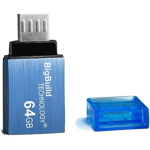 SHIBA-64GB Bleu Cl USB Micro B OTG Dual Drive Compatible avec Samsung Galaxy A2/A10, S4/S5/S6/S7, Note 4/5, J8/J7/J6/J5 Mobile[1433
