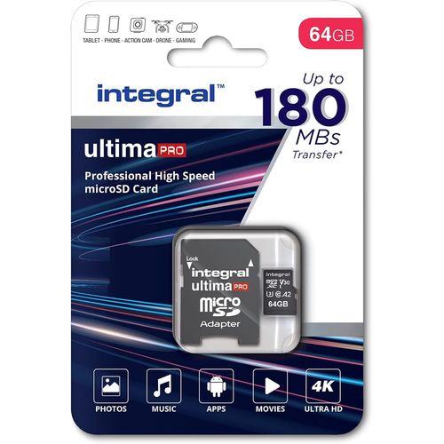 SHIBA-64GB Carte Micro SD 4K Vido Vitesse de Lecture 180MB/s et Vitesse d'Ecriture 150MB/s MicroSDXC A2 C10 U3 UHS-I 180-V30 Notr[1