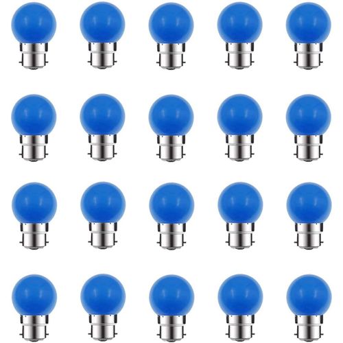 Shiba-Ampoule Couleur Led B22, 200lm, G45 2w Led Lampe Dcorative Halloween, Nol, Fte, Multicolore, Couleurs Mixtes Rouge/Jaune/[2