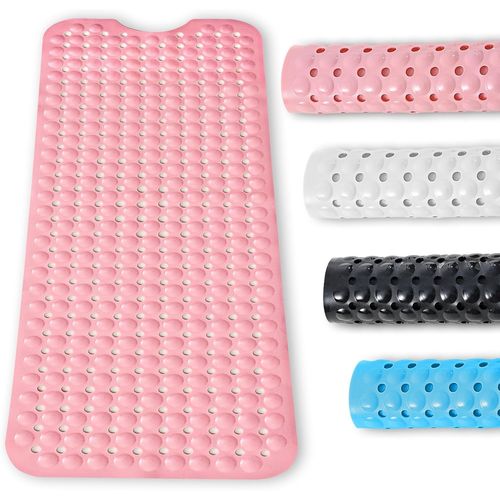 Shiba-Basvii Baignoire Tapis Non Glissant 100 X 40 Cm, Tapis De Bain Antidrapant Avec 300 Tasses Sucres En Pvc Et En Caoutchouc [6