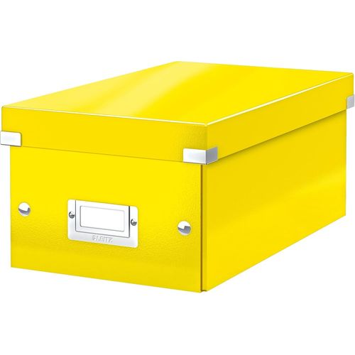 Shiba-Bote De Rangement Format Dvd, Jaune, Click & Store, 60420016[156]