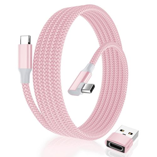 SHIBA-Cble USB C vers Type C 100W Angle Droit 2M avec Adaptateur USB A,Cordon Chargeur PD Charge Rapide 90 Degrs Coud pour MacB[1