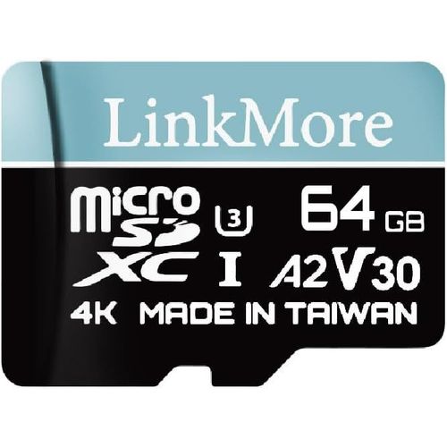 SHIBA-Carte Micro SDXC 64 Go, XV23 Lite, A2, UHS-I, U3, V30, Compatible Classe 10, Vitesse de Lecture jusqu' 100 Mo/s, Vitesse d'[1