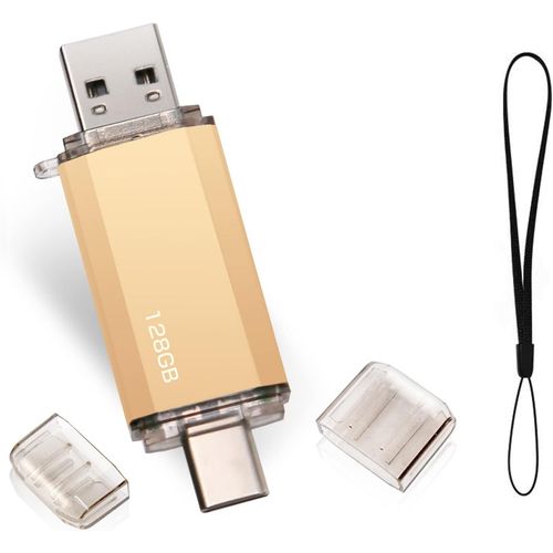 SHIBA-Cl USB 128 Go 2 en 1 USB C Flash Drive 128 Go OTG Type C USB 2.0 Type C Memory Stick 128 GB pour OTG Android Appareils TL[1