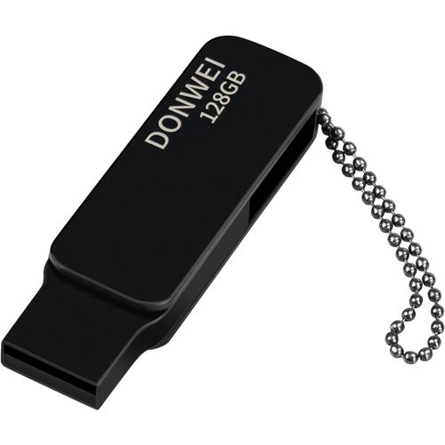 SHIBA-Cl USB 128 Go, Cle USB Flash Drive, Mmoire Stick Clef USB 2.0 Pendrive Portable Rotation Pince en Mtal  360 Key Thumb D[1