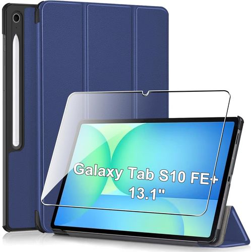 Shiba-Coque Pour Samsung Galaxy Tab S10 Fe+/ S10 Fe Plus 13.1 Pouces 2025 Coque Case Avec Verre Tremp, tui En Cuir Pu  Trois Vo[9