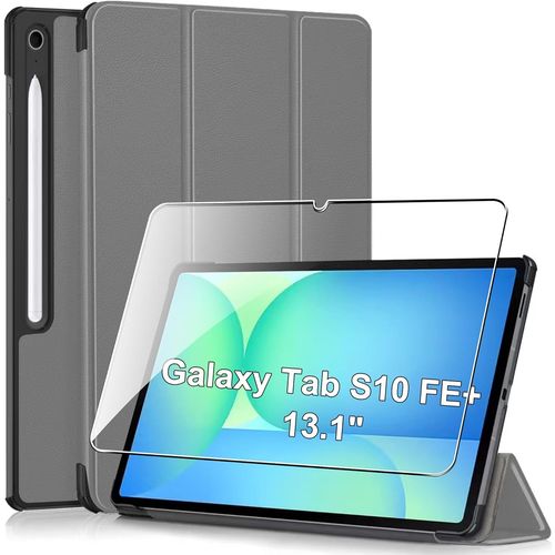 Shiba-Coque Pour Samsung Galaxy Tab S10 Fe+/ S10 Fe Plus 13.1 Pouces 2025 Coque Case Avec Verre Tremp, tui En Cuir Pu  Trois Vo[9
