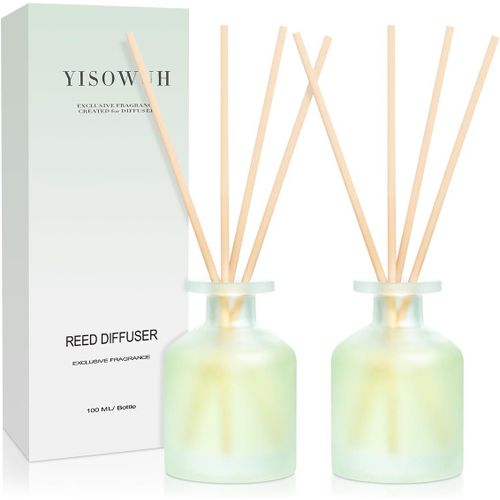 SHIBA-Diffuseur de Parfum - Linge Propre 100 ML Lot de 2 diffuseurs d'huiles essentielles avec 16 btonnets, Parfum Longue dure p[4