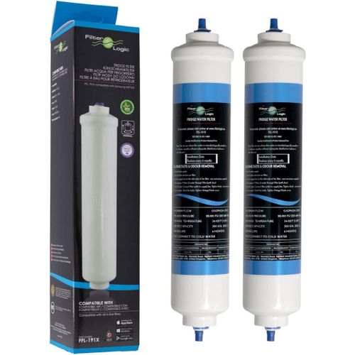 SHIBA-FilterLogic FFL-191X - 2x Filtres  eau externe compatible avec Samsung DA29-10105J, HAFEX/EXP, HAFEX EXP