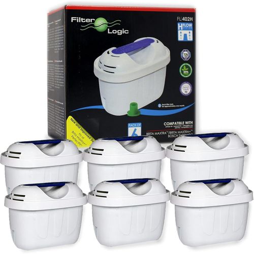 SHIBA-FilterLogic FL402H | Lot de 6 - Cartouche Filtrante compatible avec Brita Maxtra+ Plus Filtre  Eau pour Carafe fill&Enjoy M[3