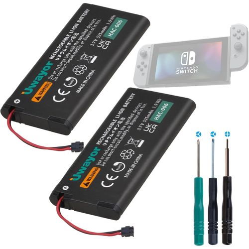 Shiba-Hac-006 Batterie De Rechange Pour Manette Nintendo Switch Joy-Con Hac-015 Hac-016 Avec Jeu D'outils 2 Pices Hac-A-Jcl-C0, H[2
