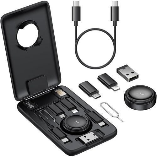 Shiba-Kit Adaptateur Usb 8 En 1 Avec Transfert De Donnes Otg, Charge Rapide Et Chargeur Apple Watch Usb-C Vers Usb-A/Micro/Lightn[2