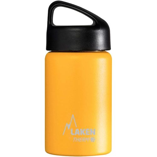 SHIBA-Laken Bouteille Isotherme Classique en Acier Inoxydable avec Isolation Sous Vide et Goulot Large 350 ml Jaune[3252]