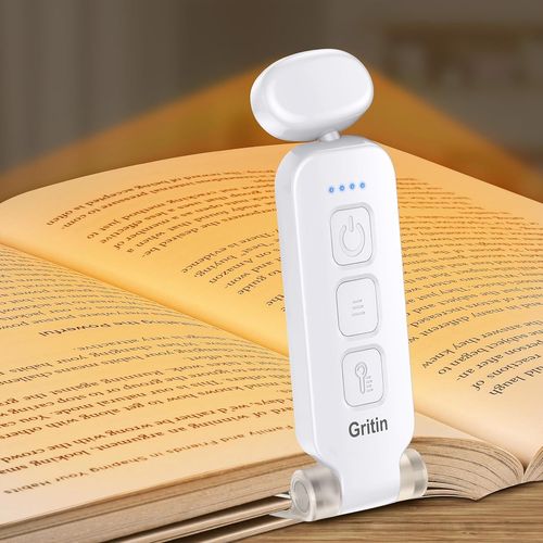 Shiba-Lampe De Lecture Rechargeable, Liseuse Lampe Lecture 3 Couleurs Protection Des Yeux & 5 Rglages De Luminosit, Tte Rotable[1