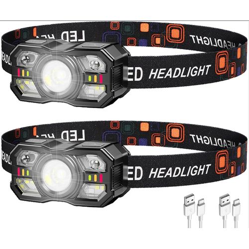 Shiba-Lampe Frontale Led, Lampe Frontale Led Ultra Puissante, Lampe Frontale Running, 2000 Lumens Super Lumineux Torche Frontale R[2