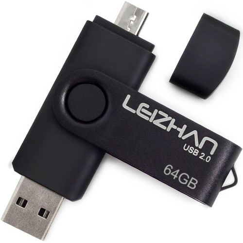 SHIBA-LEIZHAN Cl USB 64Go USB 2.0 OTG 2 en 1 Flash Drive Mmoire Stick pour PC Ordinateur Portable Android Smartphone Tablette-No[3