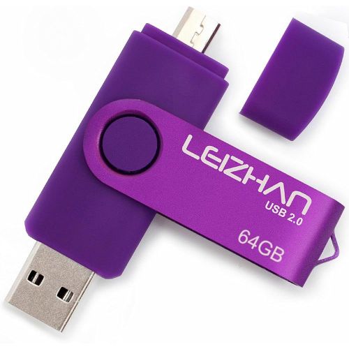 SHIBA-LEIZHAN Cl USB 64Go USB 2.0 OTG 2 en 1 Flash Drive Mmoire Stick pour PC Ordinateur Portable Android Smartphone Tablette-Vi[3
