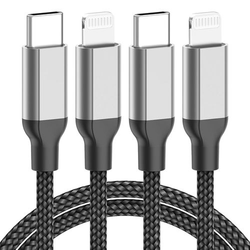 SHIBA-Lot de 2 cbles Lightning USB C - 2 m