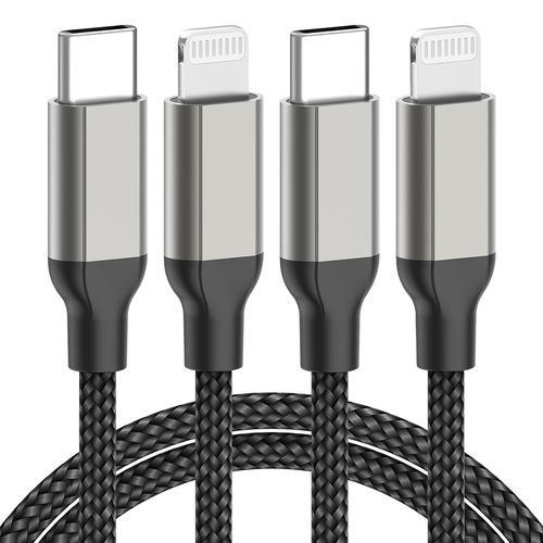 SHIBA-Lot de 2 cbles Lightning USB C - Certifi MFi