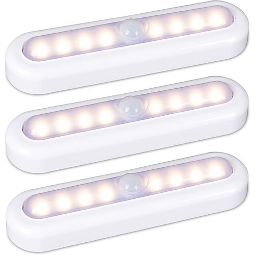 Shiba-Lot De 3 18cm Lampes  Dtecteur De Mouvement Pour LIntrieur,  Coller, Fonctionnement  Piles, Lumire Led Sans Fil Pour [4
