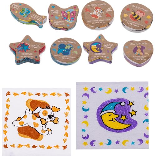 Shiba-Lot De 8 Serviettes Magiques (= 8 Pices) - Dimensions : Environ 30 Cm X 30 Cm Avec De Magnifiques Motifs \U2013 100 % Coton[4