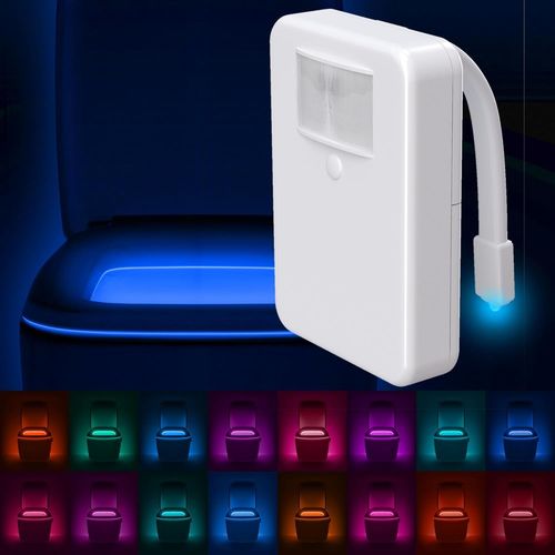Shiba-Lumilux Lumire De Toilettes Avec Dtecteur De Mouvement  Lumires Led Pour La Salle De Bain De 16 Couleurs Diffrentes  L[9
