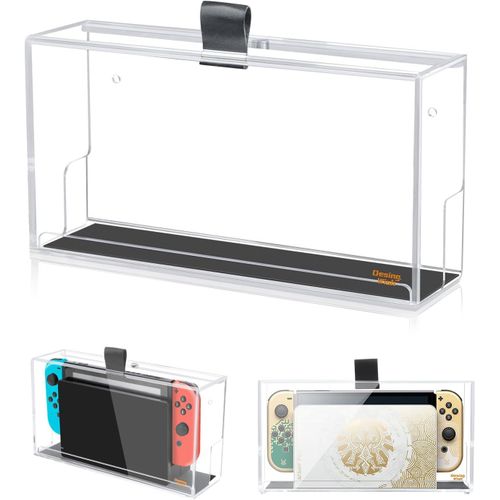 Shiba-Manchon De Quai En Acrylique Transparent Vitrine Murale Compatible Avec Nintendo Switch Oled Kit De Montage Mural Cache Anti[2
